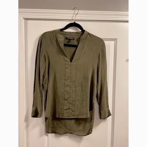 Olive Green Silk Banana Republic Blouse